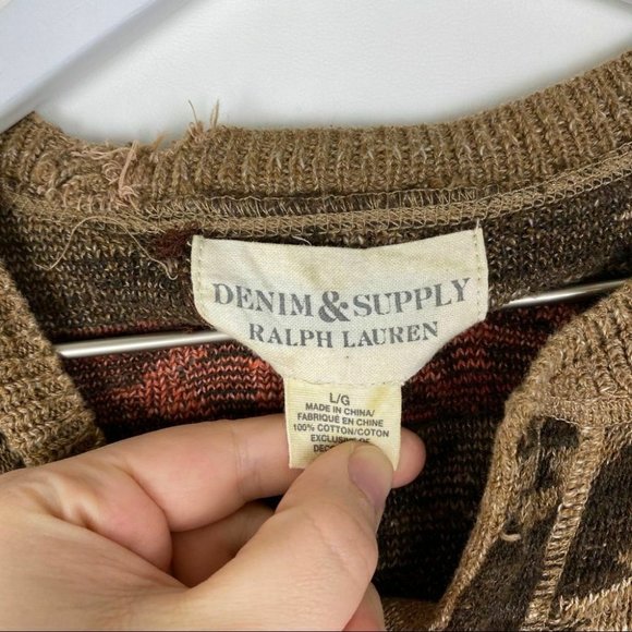 RL Denim & Supply Southwestern Print Henley Top - Picture 2 of 8